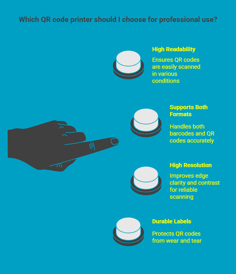 Infographic on What Makes the Best QR Code Printer Different From Standard Label Printers