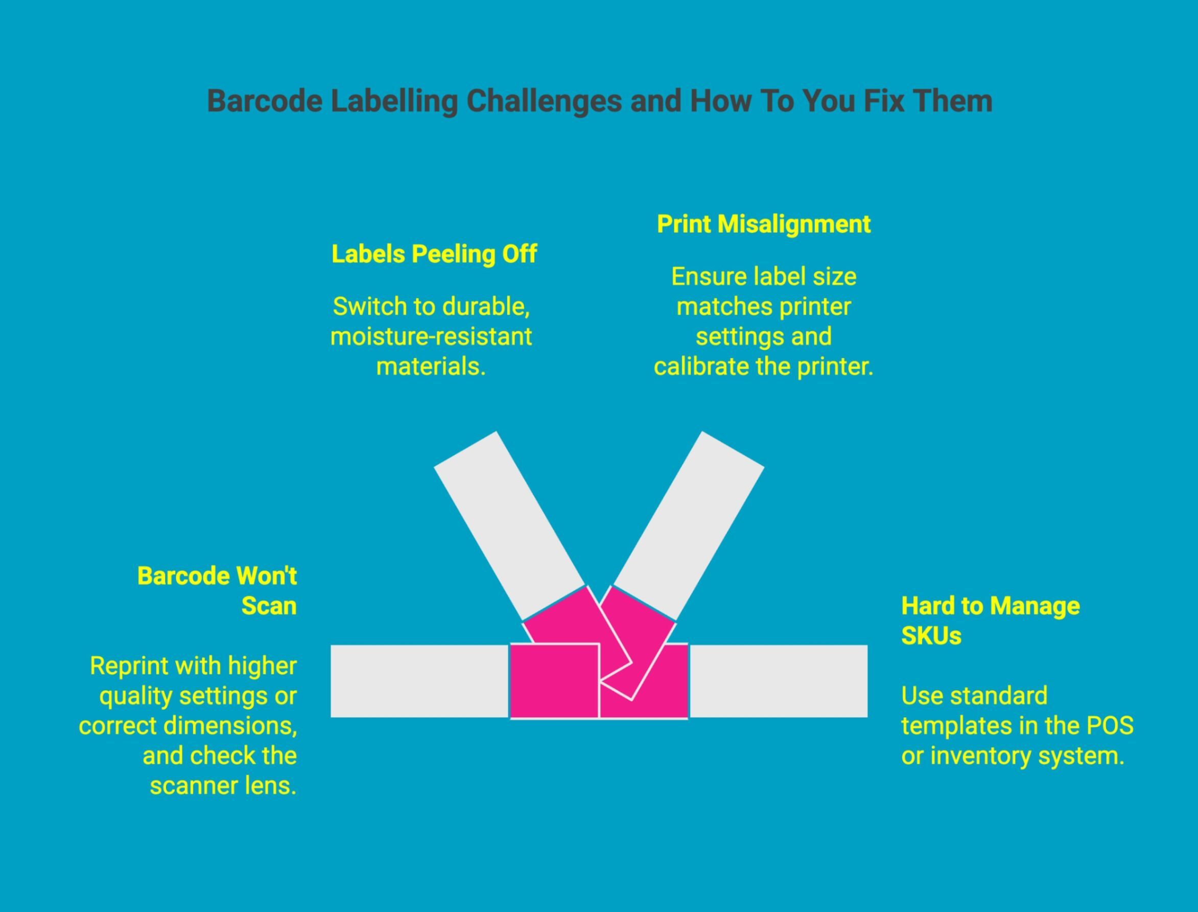 Infographic showcasing barcode labeling challenges Infographic showcasing barcode labeling challenges