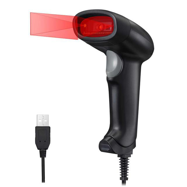 2D barcode scanners can read QR codes and complex data formats, making them suitable for modern inventory and tracking systems.
