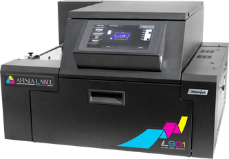 Color-coded shipping labels printed on demand allow fulfillment staff to sort orders by destination or priority without reading each label individually.