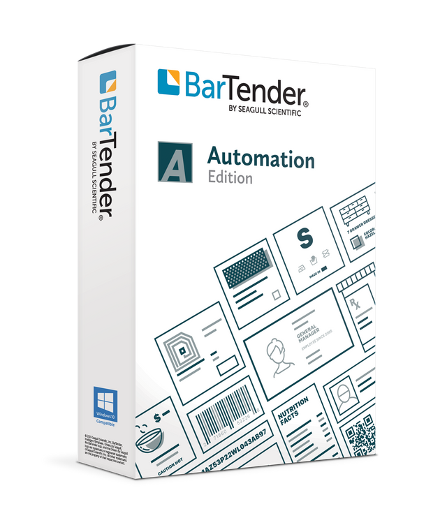 product packaging of the Bartender Automation Edition