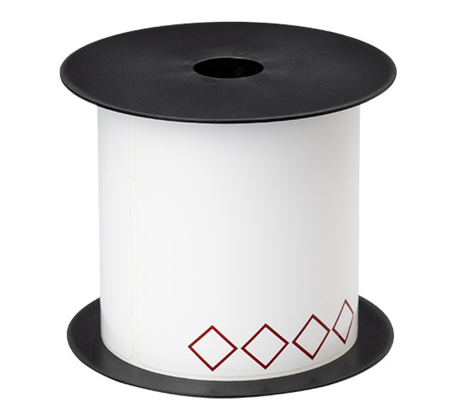 product image of the Brother BMSLT46GHS4V2 white die-cut vinyl thermal transfer labels