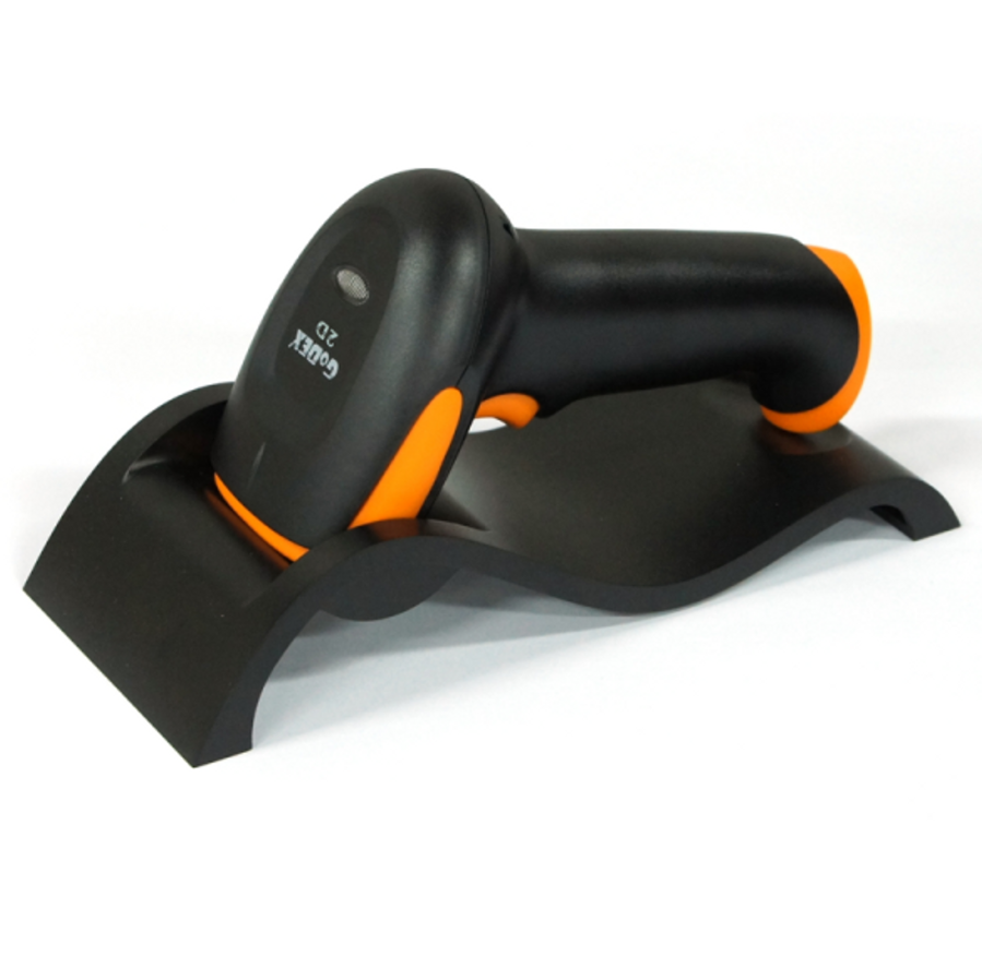 GoDEX handheld barcode scanner used for label verification and testing