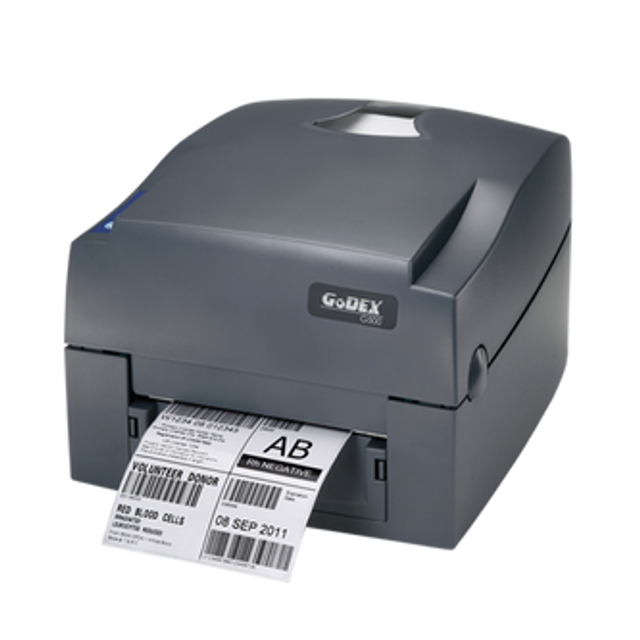 GoDEX G530 thermal transfer printer for wash care label production