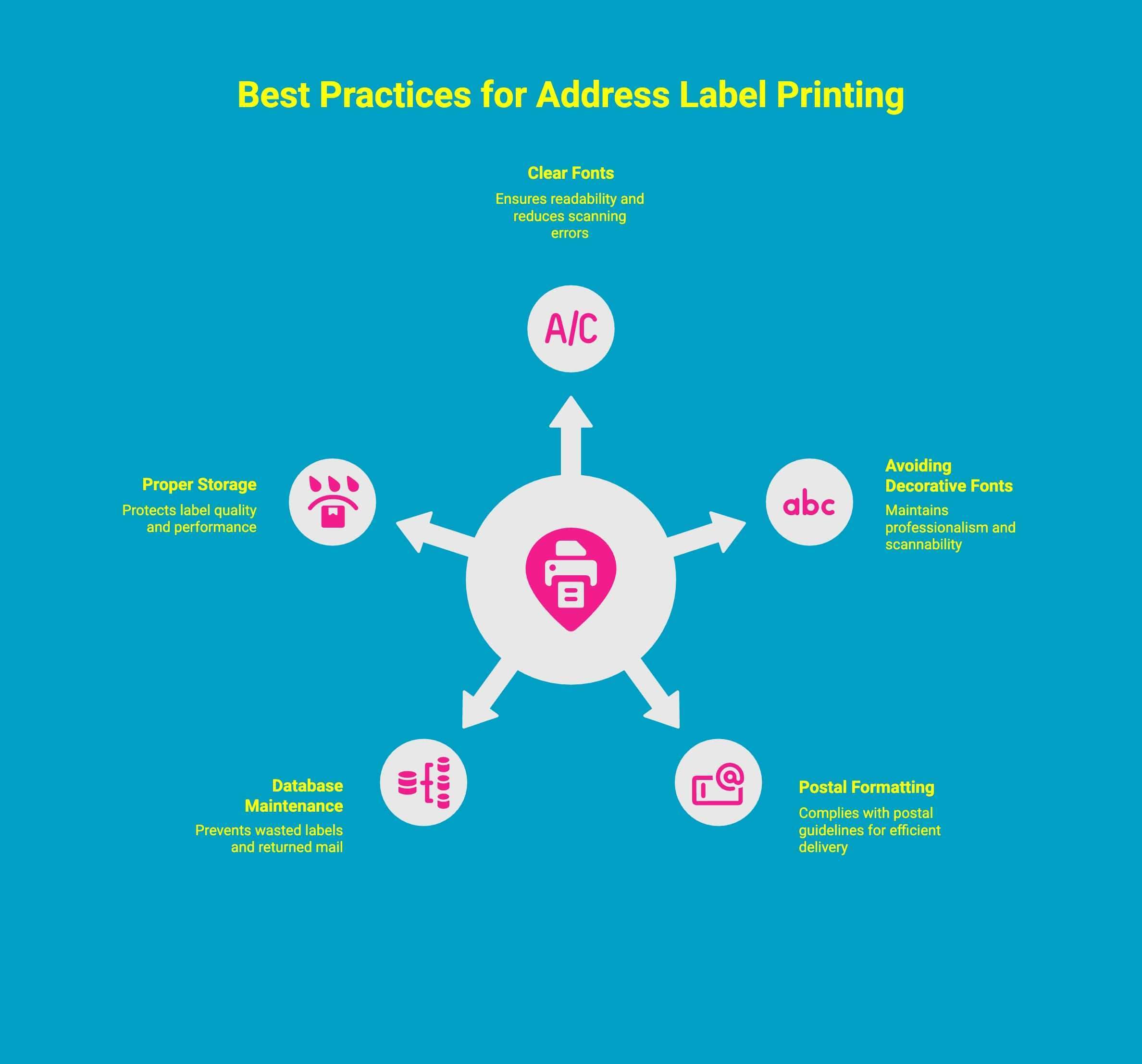 Infographic shocasing the best practices that make your labels look clean