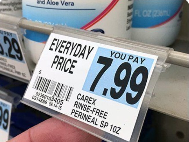 Shelf price tag Shelf price tag