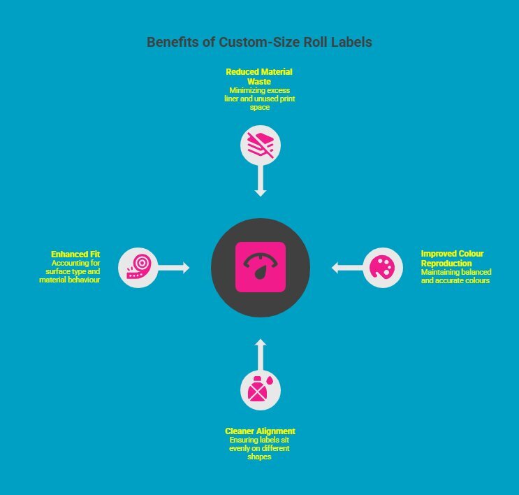 Infographic on How Do Custom-Size Roll Labels Improve Efficiency_ - visual selection Infographic on How Do Custom-Size Roll Labels Improve Efficiency_ - visual selection