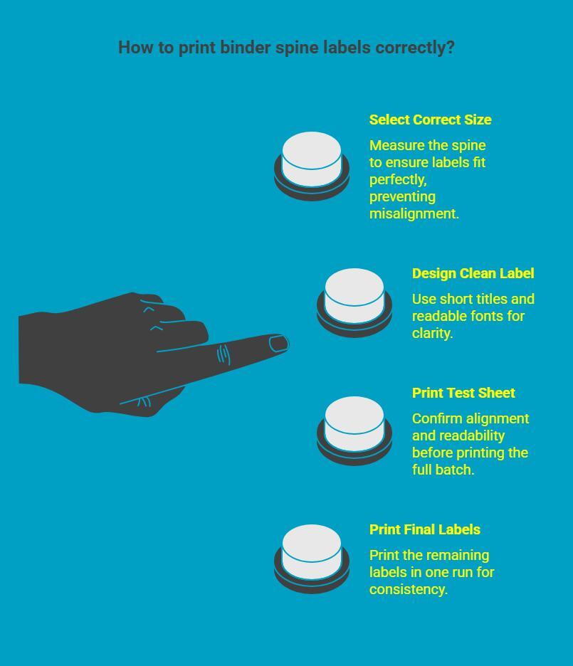 Infographic on How Do You Print Binder Spine Labels the Right Way