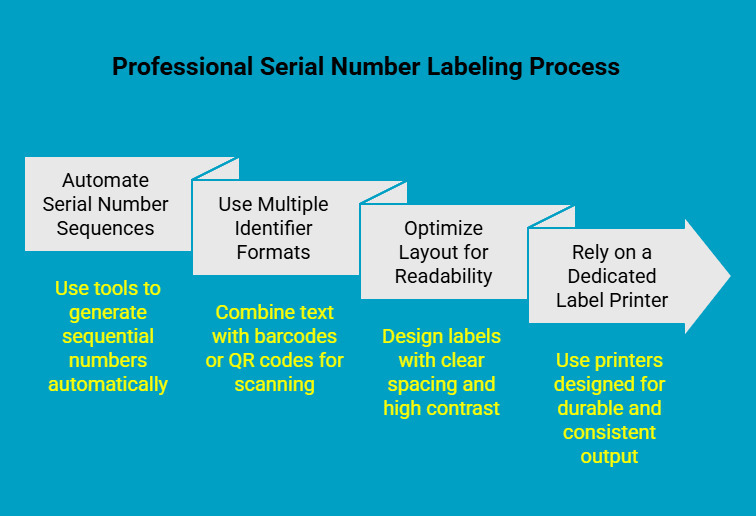Infographic on How to Print Serial Number Labels Easily and Professionally