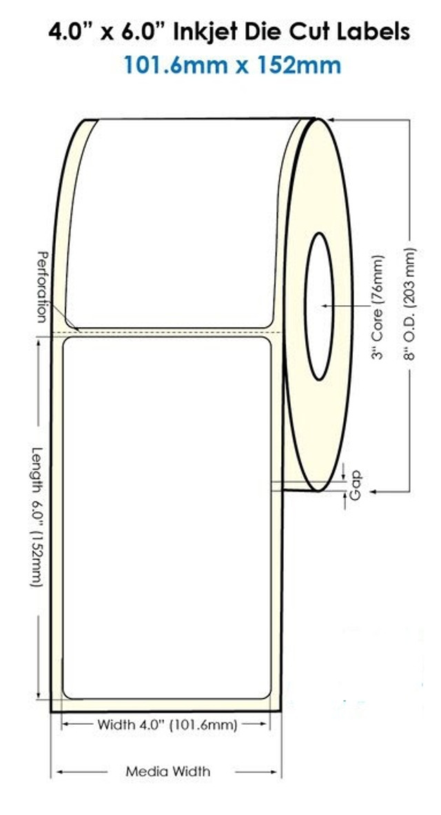 product image of 4x6 matte paper labels