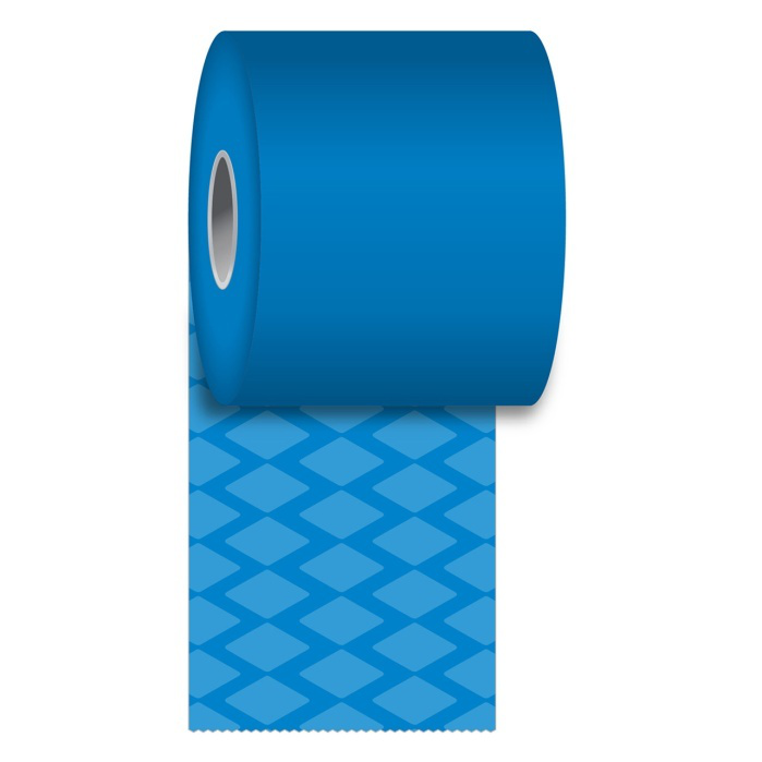 Iconex MS318170PLUSDB 3.125"/80 mm x 170 ft MAXStick&reg; PlusD Blue Color Linerless Labels, 32 per carton, 74 GSM Facestock