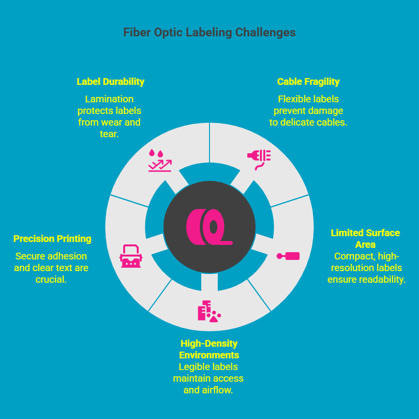Infographic on What Makes Fiber Optic Cable Labeling Different From Standard Cable Identification Infographic on What Makes Fiber Optic Cable Labeling Different From Standard Cable Identification