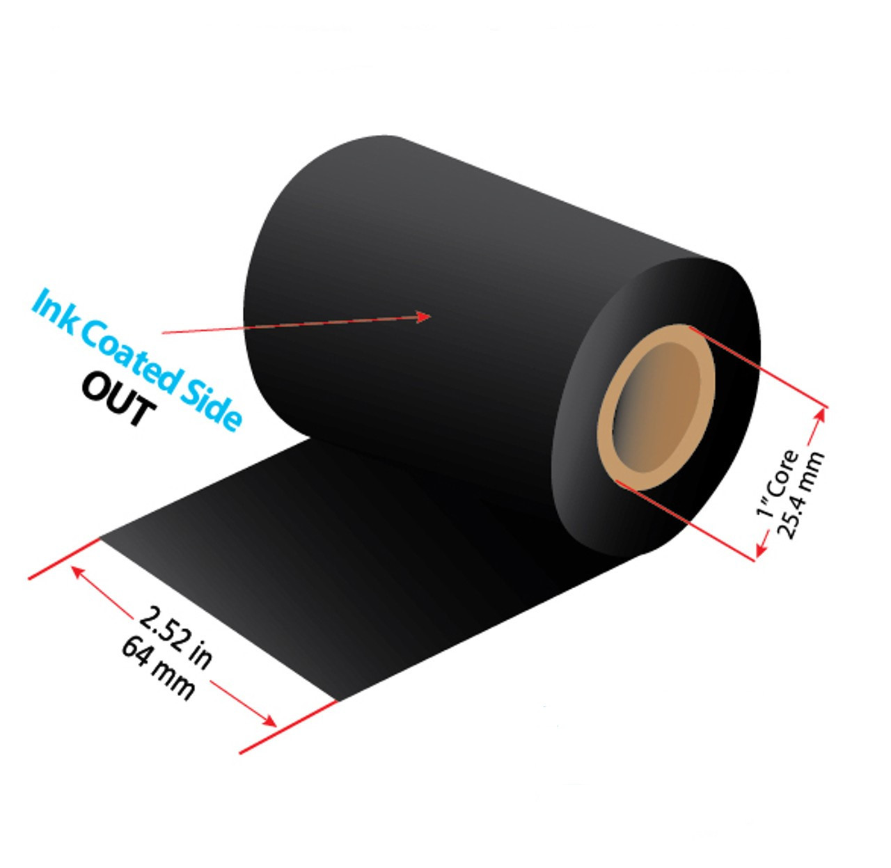 Zebra TDM238 thermal transfer ribbon roll for barcode and product labeling.